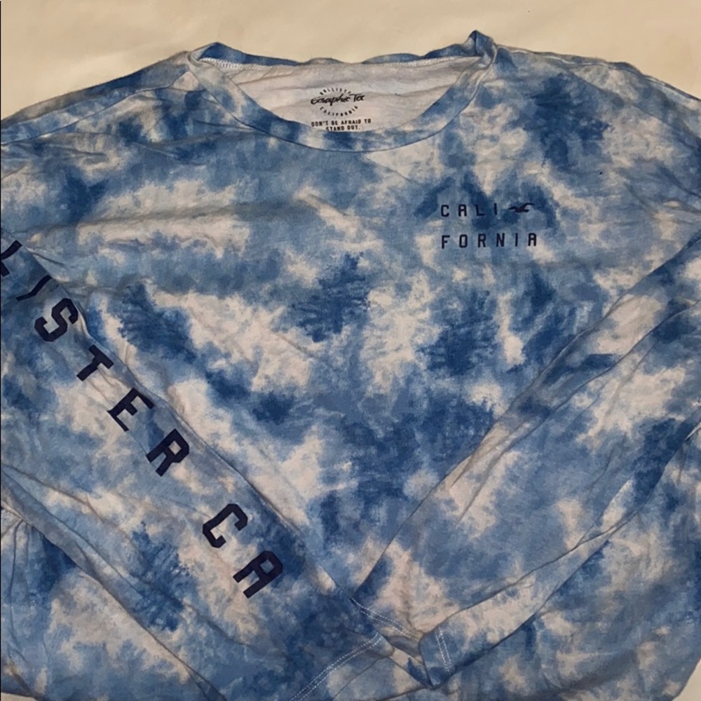 tie dye long sleeve crop top !